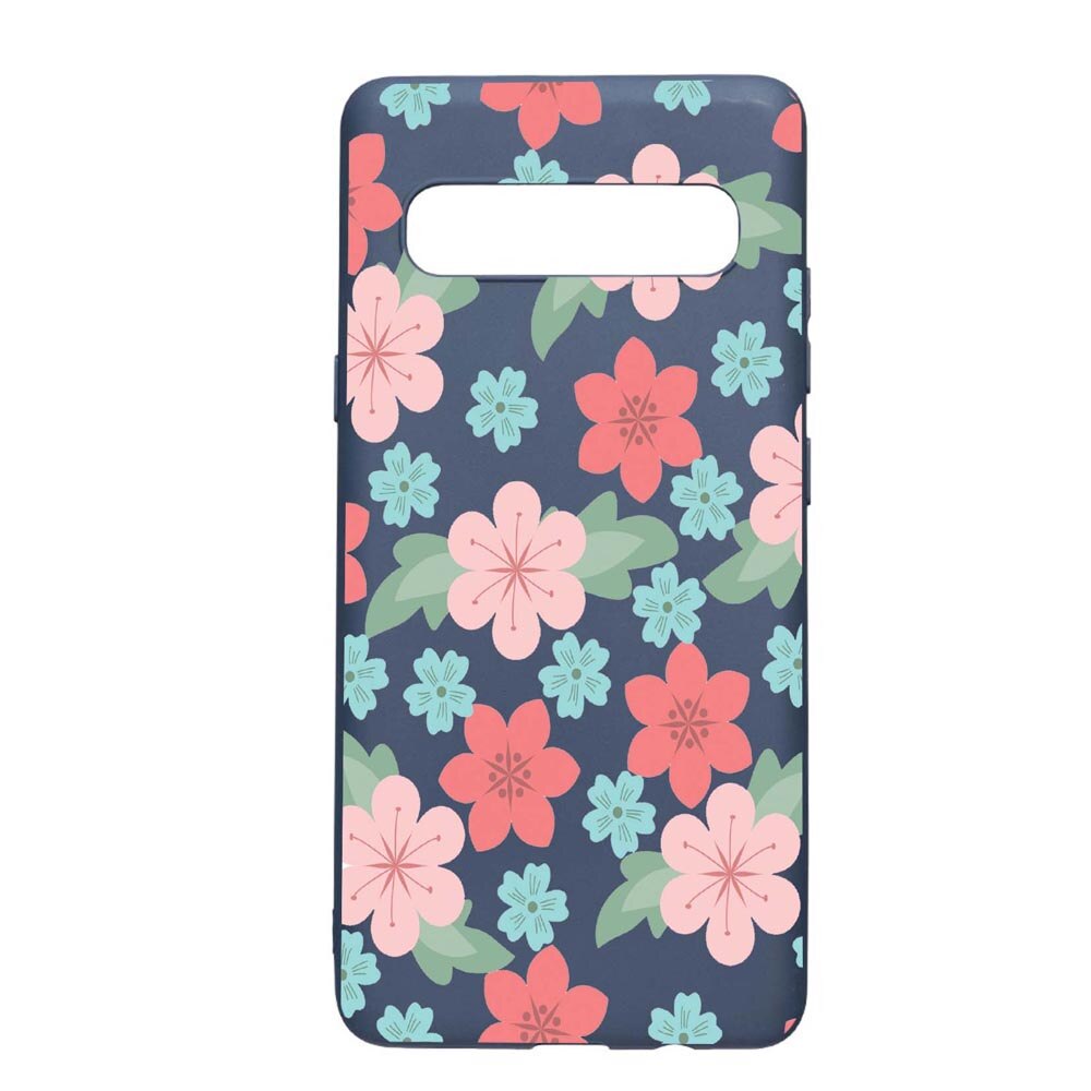 Husa Samsung Galaxy S10 5G, Pastel colors - Flowers, rezistenta la uzura, anti-alunecare, din silicon Premium, AlaskanBlue, AB515