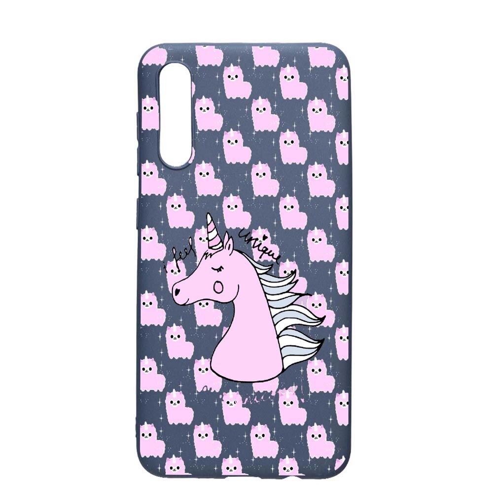 Husa Xiaomi Redmi 9A, Unicorn - I feel unique, rezistenta la uzura, anti-alunecare, din silicon Premium, AlaskanBlue, AB521