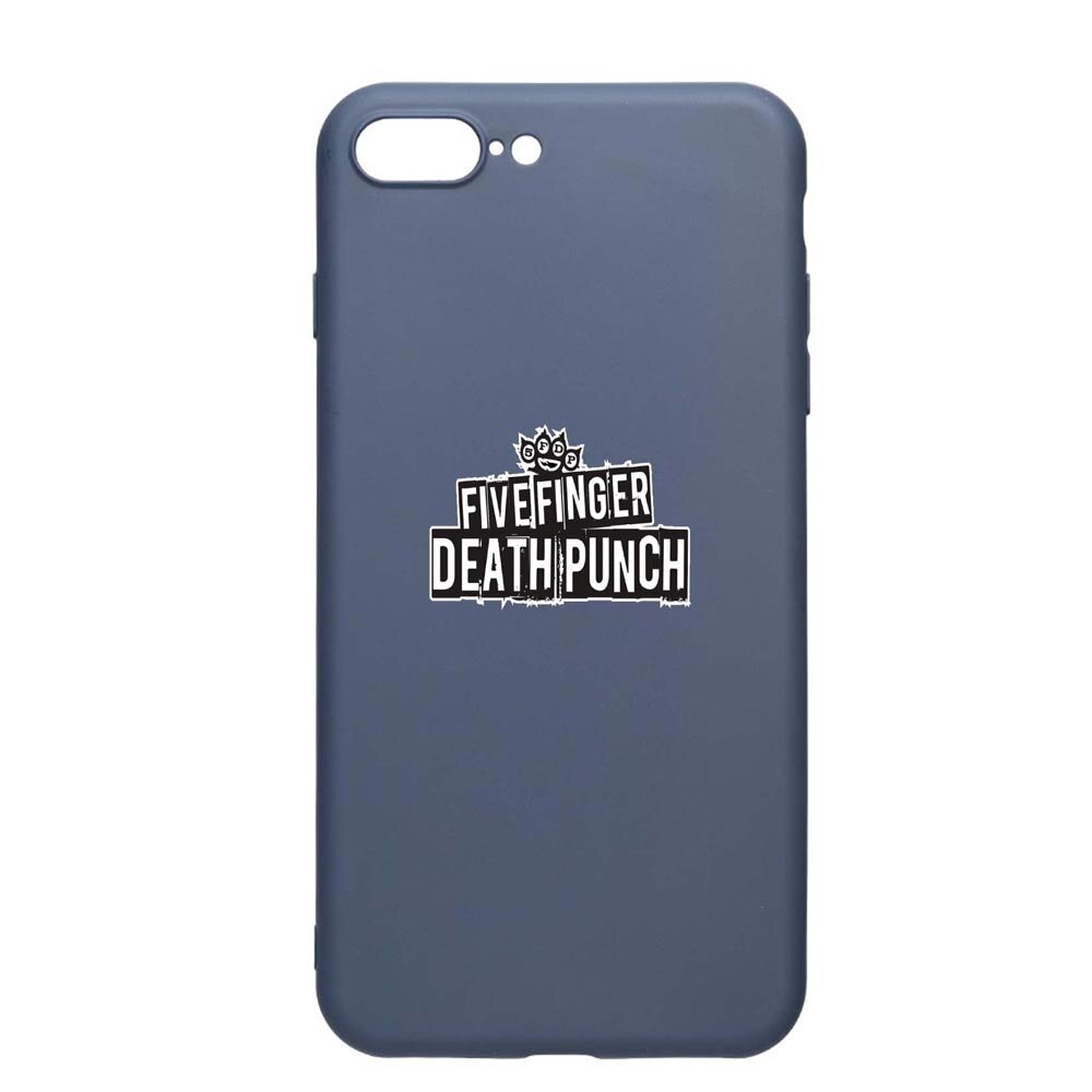 Husa Apple iPhone 8 Plus / 7 Plus, Five finger death punch, rezistenta la uzura, anti-alunecare, din silicon Premium, AlaskanBlue, AB536