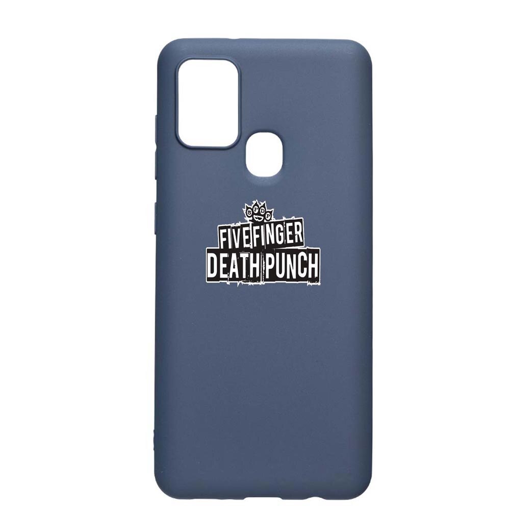 Husa Samsung Galaxy A21s, Five finger death punch, rezistenta la uzura, anti-alunecare, din silicon Premium, AlaskanBlue, AB536