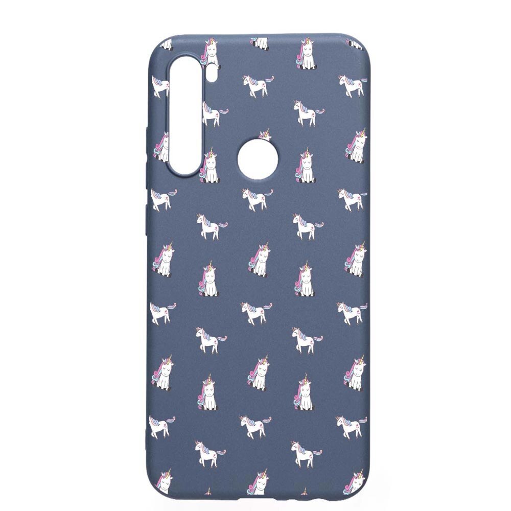 Husa Xiaomi Redmi Note 8, Unicorn, rezistenta la uzura, anti-alunecare, din silicon Premium, AlaskanBlue, AB522
