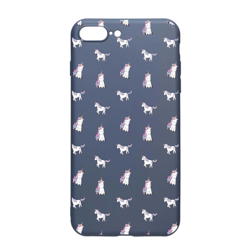 Husa Apple iPhone 8 Plus / 7 Plus, Unicorn, rezistenta la uzura, anti-alunecare, din silicon Premium, AlaskanBlue, AB522