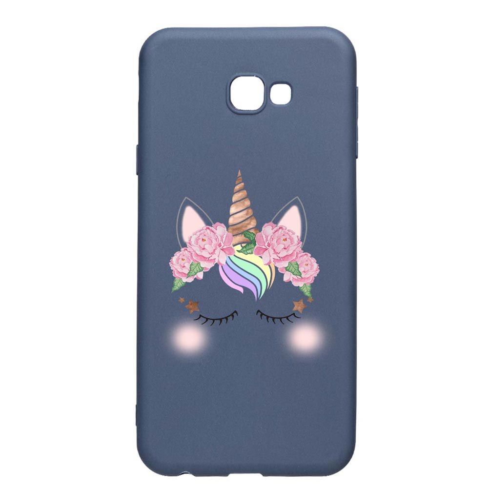 Husa Samsung Galaxy J4 Plus, Unicorn, rezistenta la uzura, anti-alunecare, din silicon Premium, AlaskanBlue, AB525