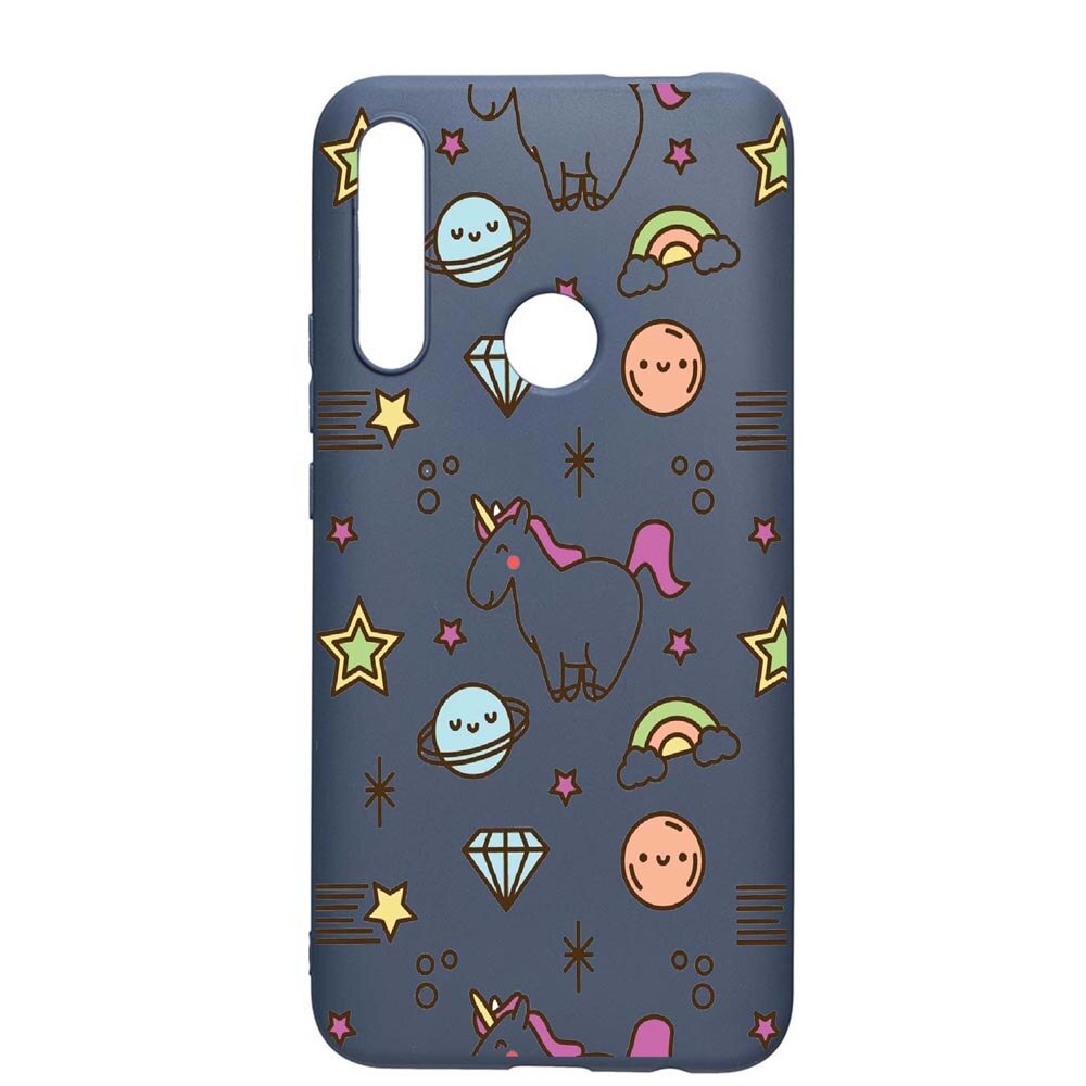 Husa Huawei P Smart Z, Unicorn - universe, rezistenta la uzura, anti-alunecare, din silicon Premium, AlaskanBlue, AB526