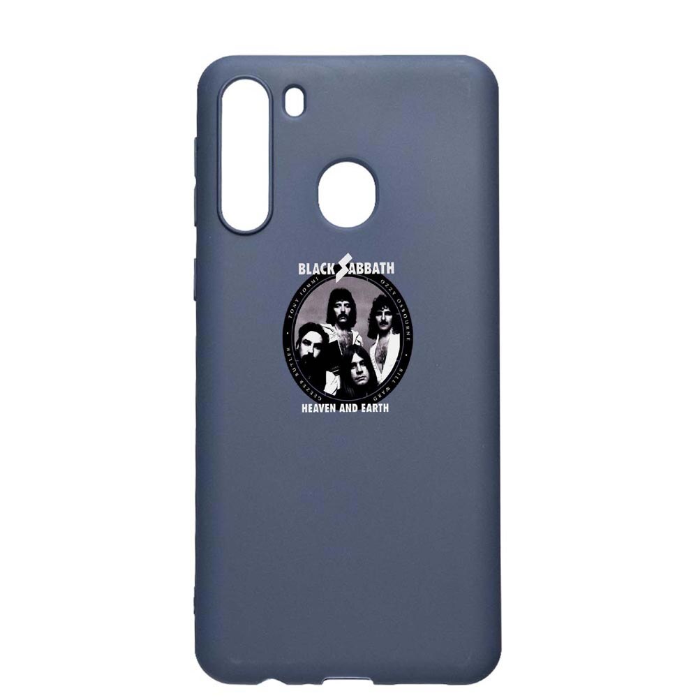 Husa Samsung Galaxy A21, Black Sabbath, rezistenta la uzura, anti-alunecare, din silicon Premium, AlaskanBlue, AB537
