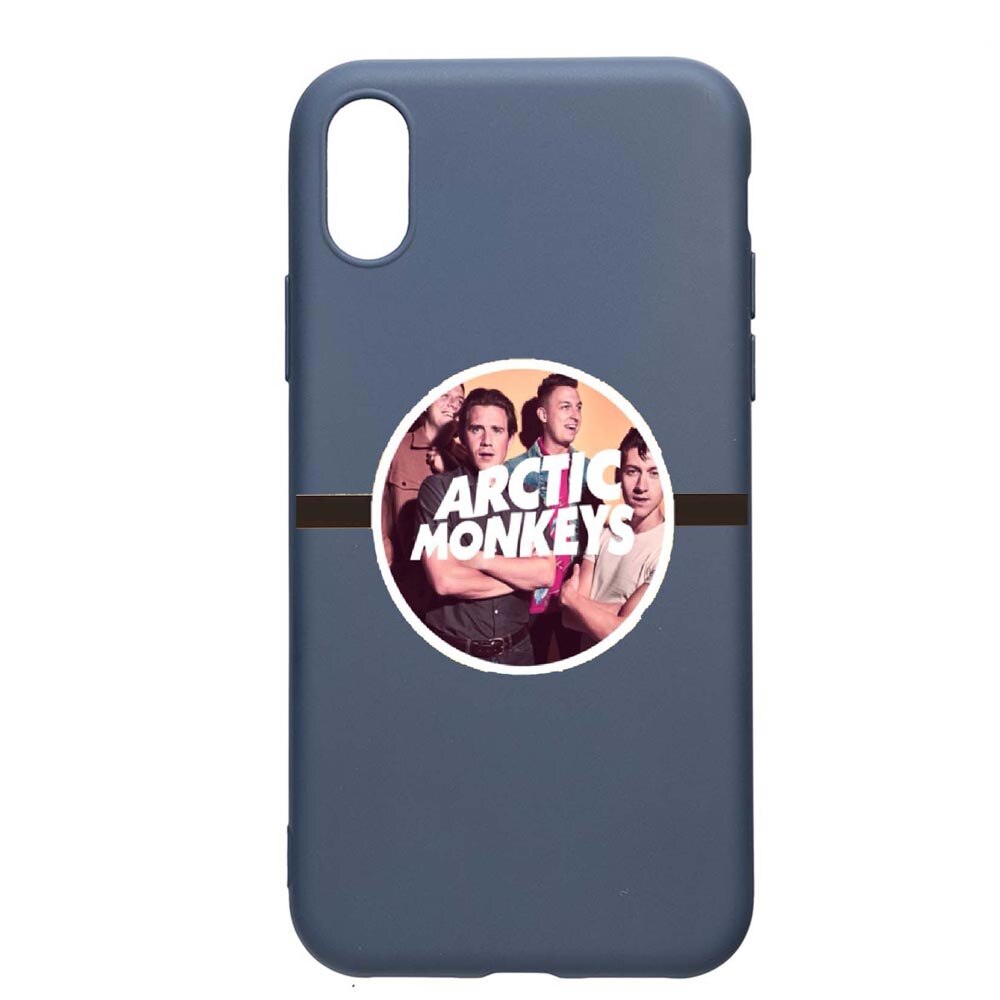 Husa Apple iPhone XS / X, Arctic Monkey, rezistenta la uzura, anti-alunecare, din silicon Premium, AlaskanBlue, AB549