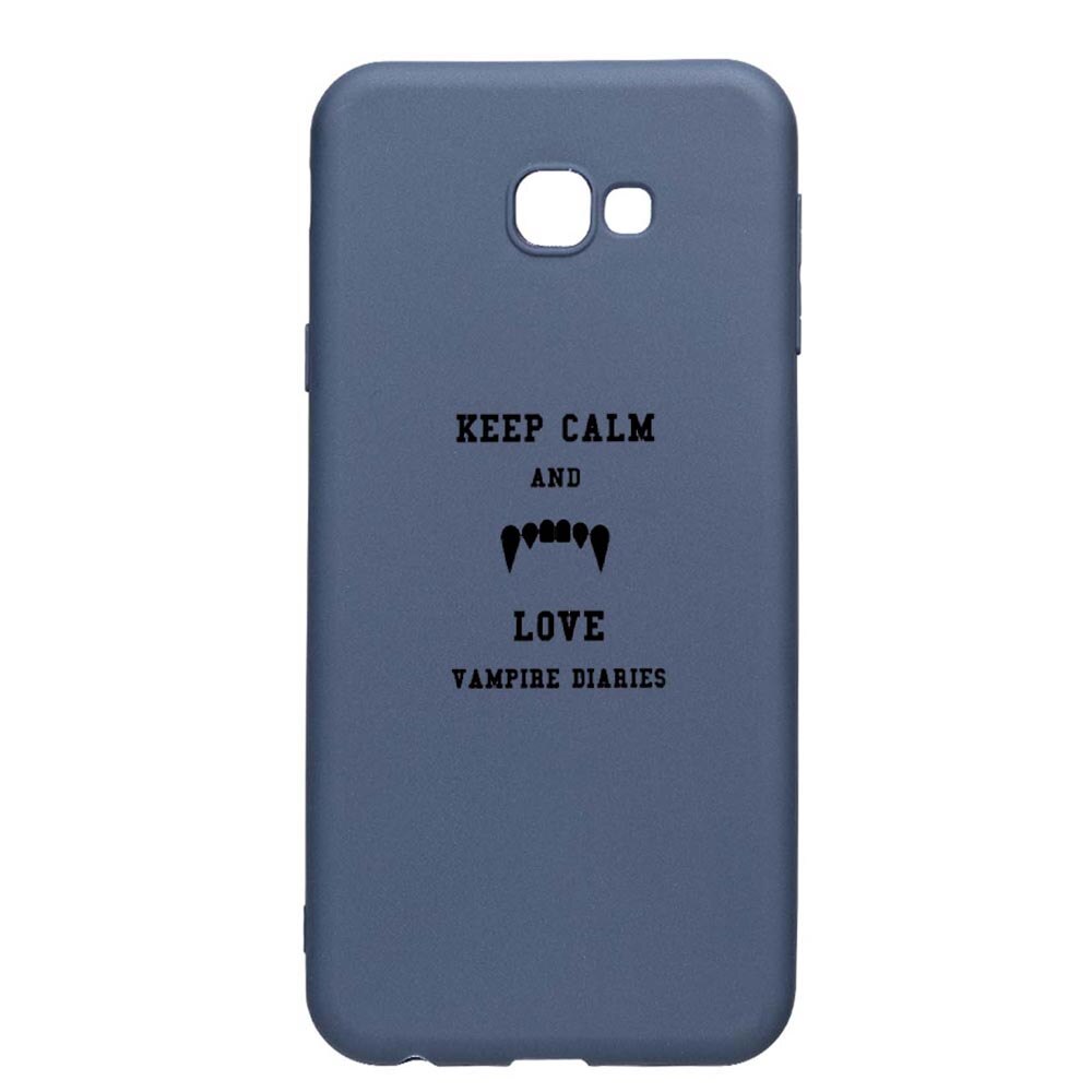 Husa Samsung Galaxy S9, Vampire Diaries - Keep Calm, rezistenta la uzura, anti-alunecare, din silicon Premium, AlaskanBlue, AB581
