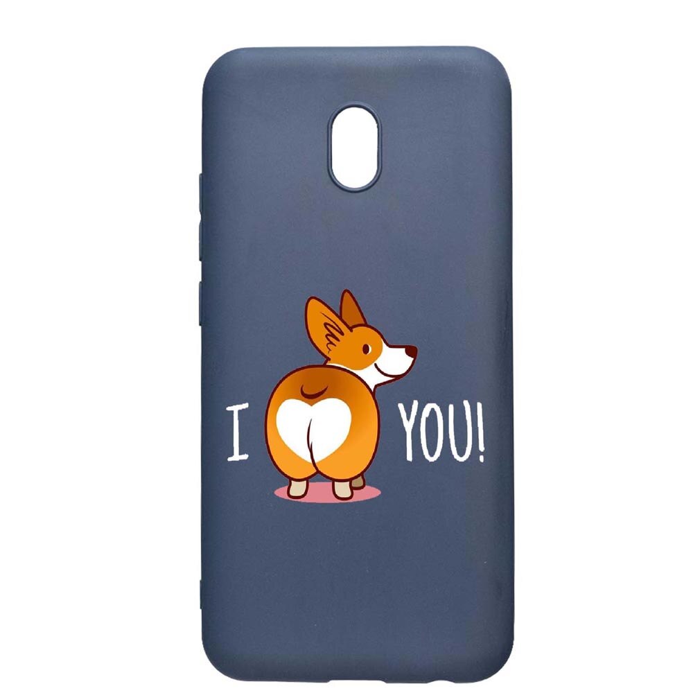 Husa Xiaomi Redmi 8A, Sweet doggy emoji, rezistenta la uzura, anti-alunecare, din silicon Premium, AlaskanBlue, AB593