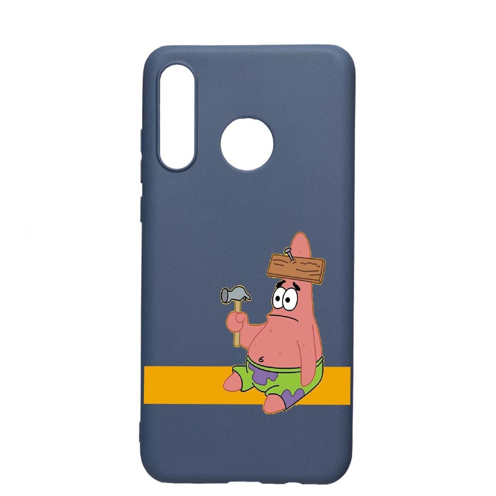 Husa Huawei P30 Lite, Spongebob Patrick Star, rezistenta la uzura, anti-alunecare, din silicon Premium, AlaskanBlue, AB595