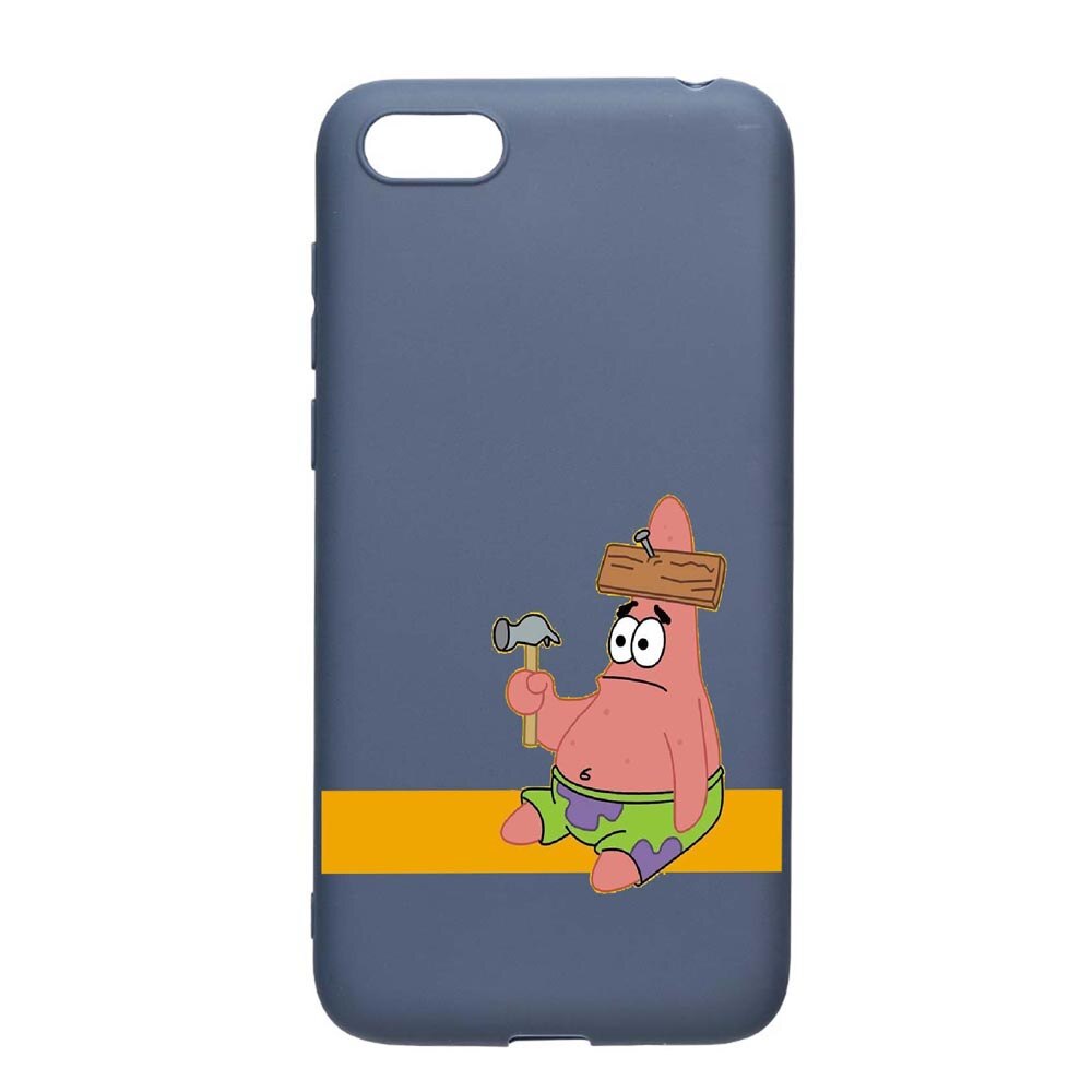 Husa Apple iPhone 6S / 6, Spongebob Patrick Star, rezistenta la uzura, anti-alunecare, din silicon Premium, AlaskanBlue, AB595