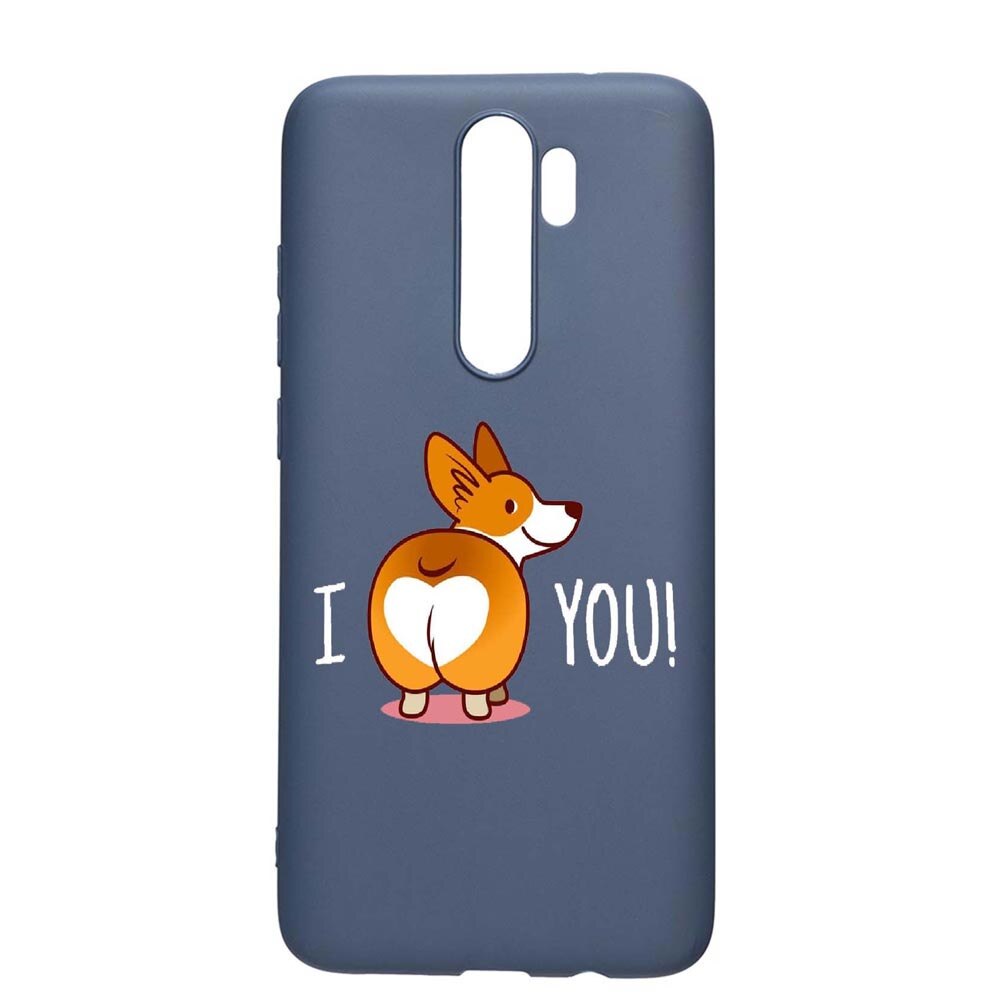 Husa Xiaomi Redmi Note 8 Pro, Sweet doggy emoji, rezistenta la uzura, anti-alunecare, din silicon Premium, AlaskanBlue, AB593