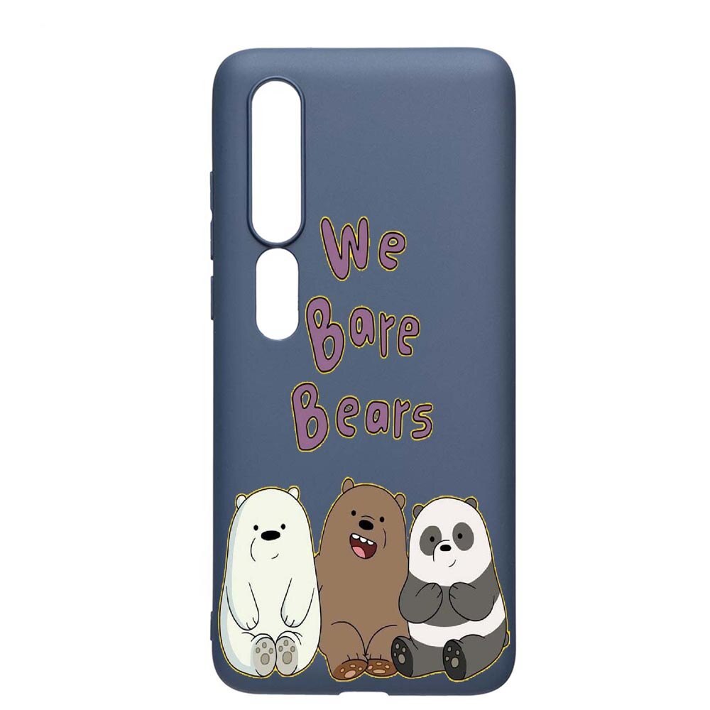 Husa Xiaomi Mi 10 / Mi 10 Pro, We are bears, rezistenta la uzura, anti-alunecare, din silicon Premium, AlaskanBlue, AB588