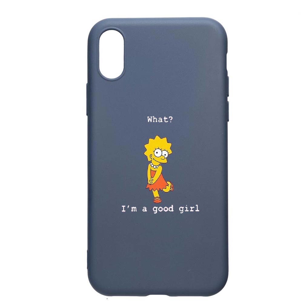 Husa Huawei Y5 2019, Lisa - I'm a good girl, rezistenta la uzura, anti-alunecare, din silicon Premium, AlaskanBlue, AB591