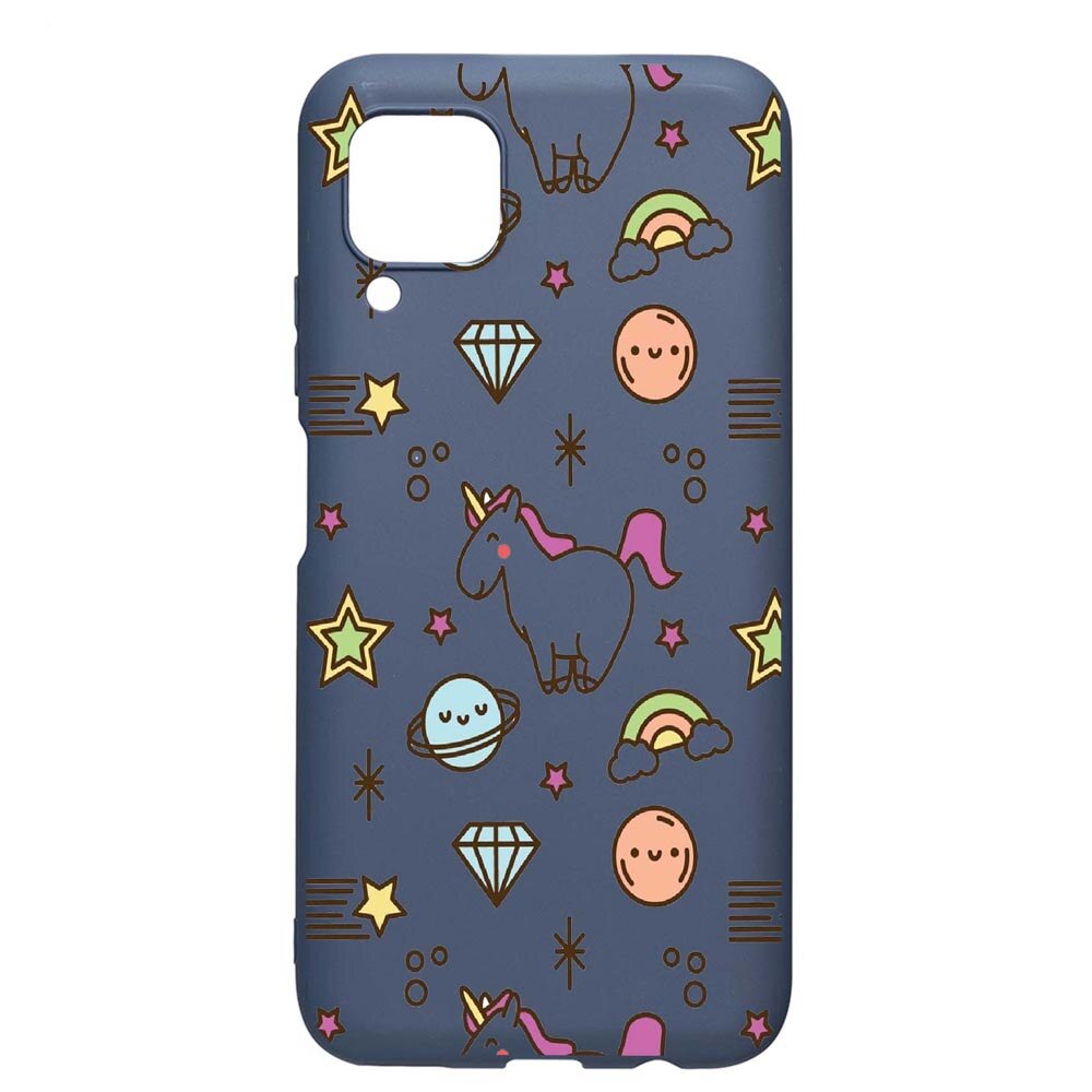 Husa Huawei P40 Lite, Unicorn - universe, rezistenta la uzura, anti-alunecare, din silicon Premium, AlaskanBlue, AB526