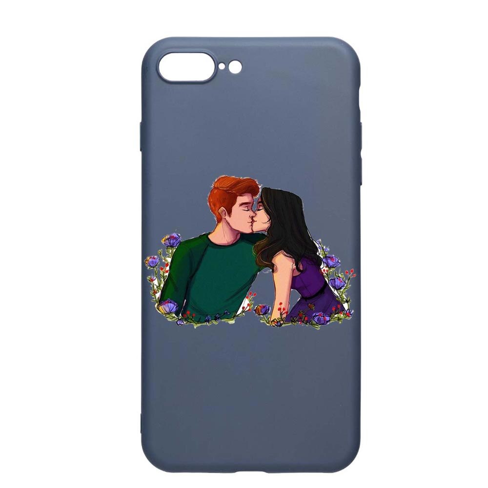 Husa Apple iPhone 8 Plus / 7 Plus, Riverdale - Love, rezistenta la uzura, anti-alunecare, din silicon Premium, AlaskanBlue, AB622