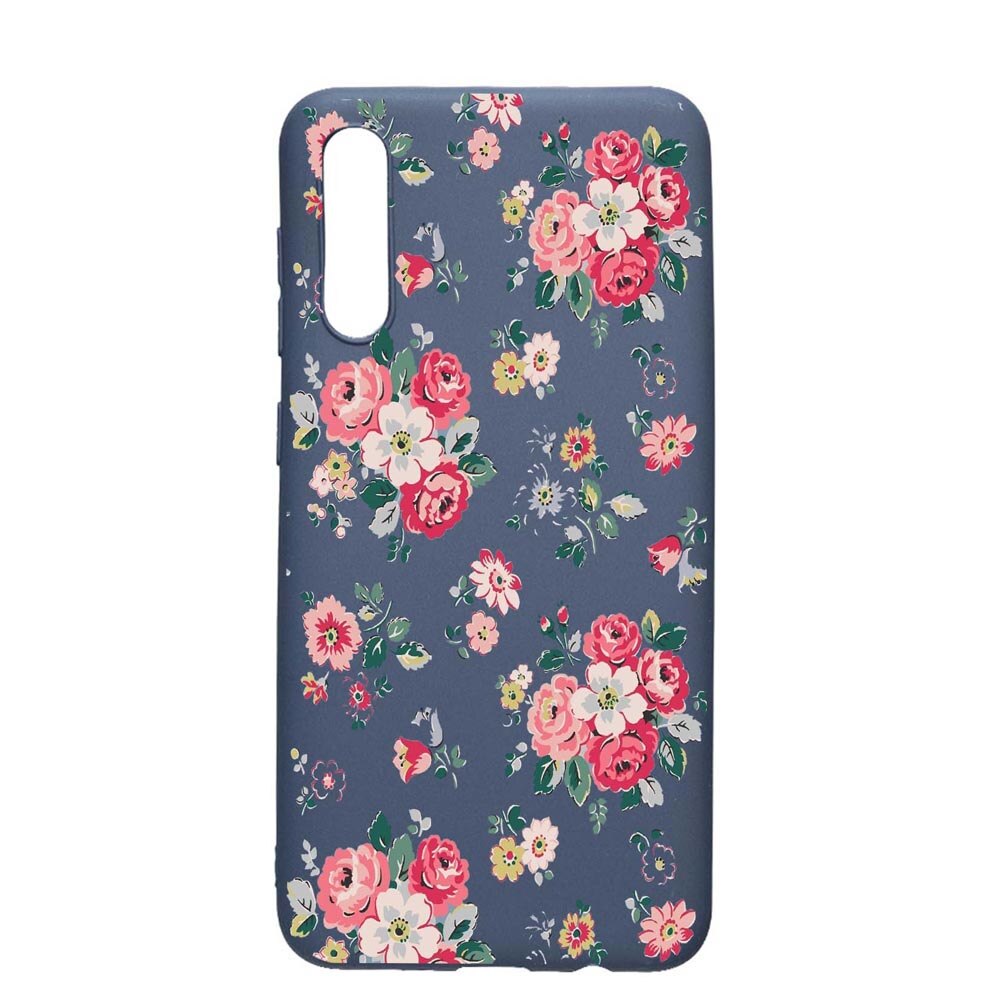 Husa Samsung Galaxy A70, Flowers - Pastel colors, rezistenta la uzura, anti-alunecare, din silicon Premium, AlaskanBlue, AB511