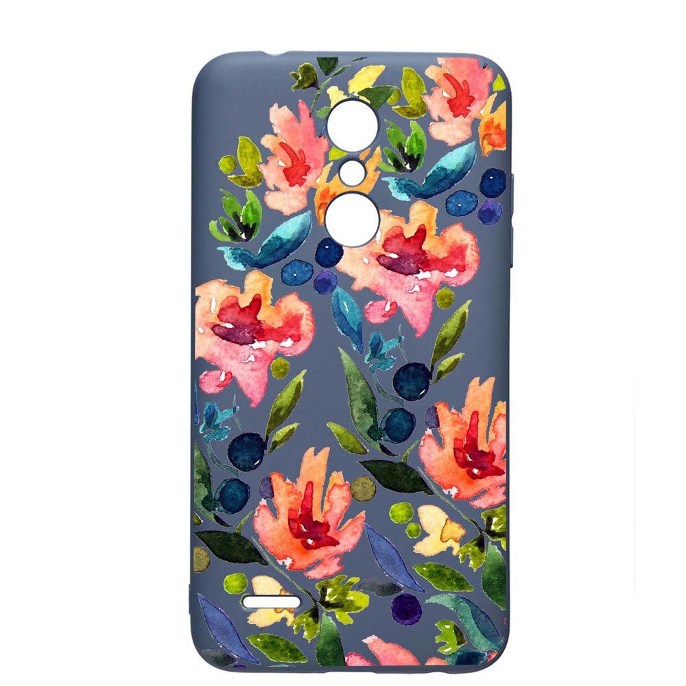 Husa LG K11 / K11 Plus / K10 2018, Spring Flower, rezistenta la uzura, anti-alunecare, din silicon Premium, AlaskanBlue, AB628