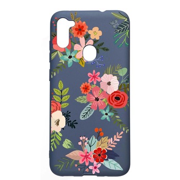 Husa Samsung Galaxy A11, Flowers, rezistenta la uzura, anti-alunecare, din silicon Premium, AlaskanBlue, AB630 Husa Samsung Galaxy A11, Flowers, rezistenta la uzura, anti-alunecare, din silicon Premium, AlaskanBlue, AB630