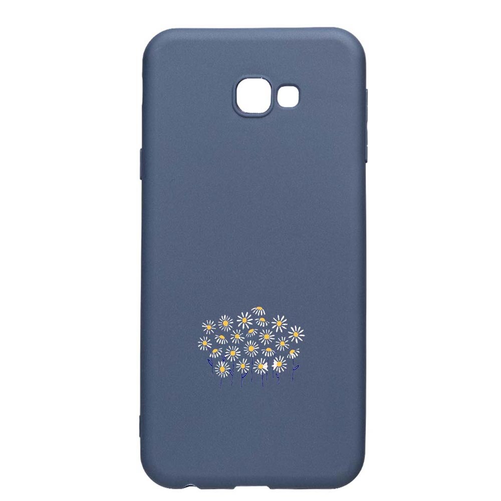 Husa Samsung Galaxy J4 Plus, Little Flowers, rezistenta la uzura, anti-alunecare, din silicon Premium, AlaskanBlue, AB642