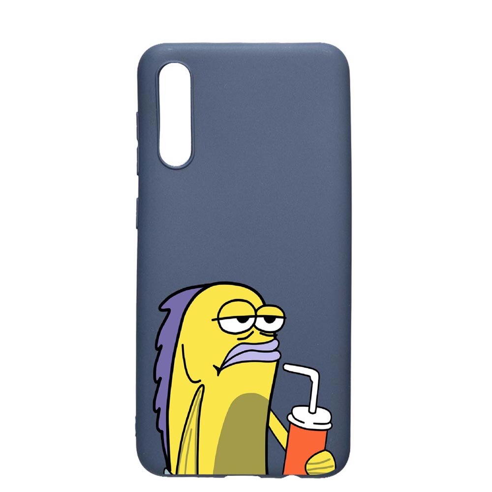 Husa Samsung Galaxy A50, Meme, rezistenta la uzura, anti-alunecare, din silicon Premium, AlaskanBlue, AB652