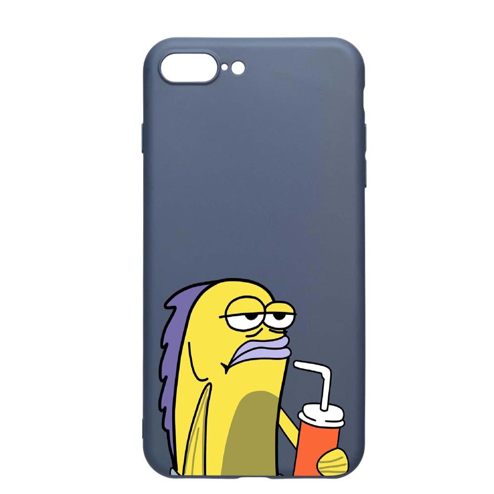 Husa Apple iPhone 8 Plus / 7 Plus, Meme, rezistenta la uzura, anti-alunecare, din silicon Premium, AlaskanBlue, AB652