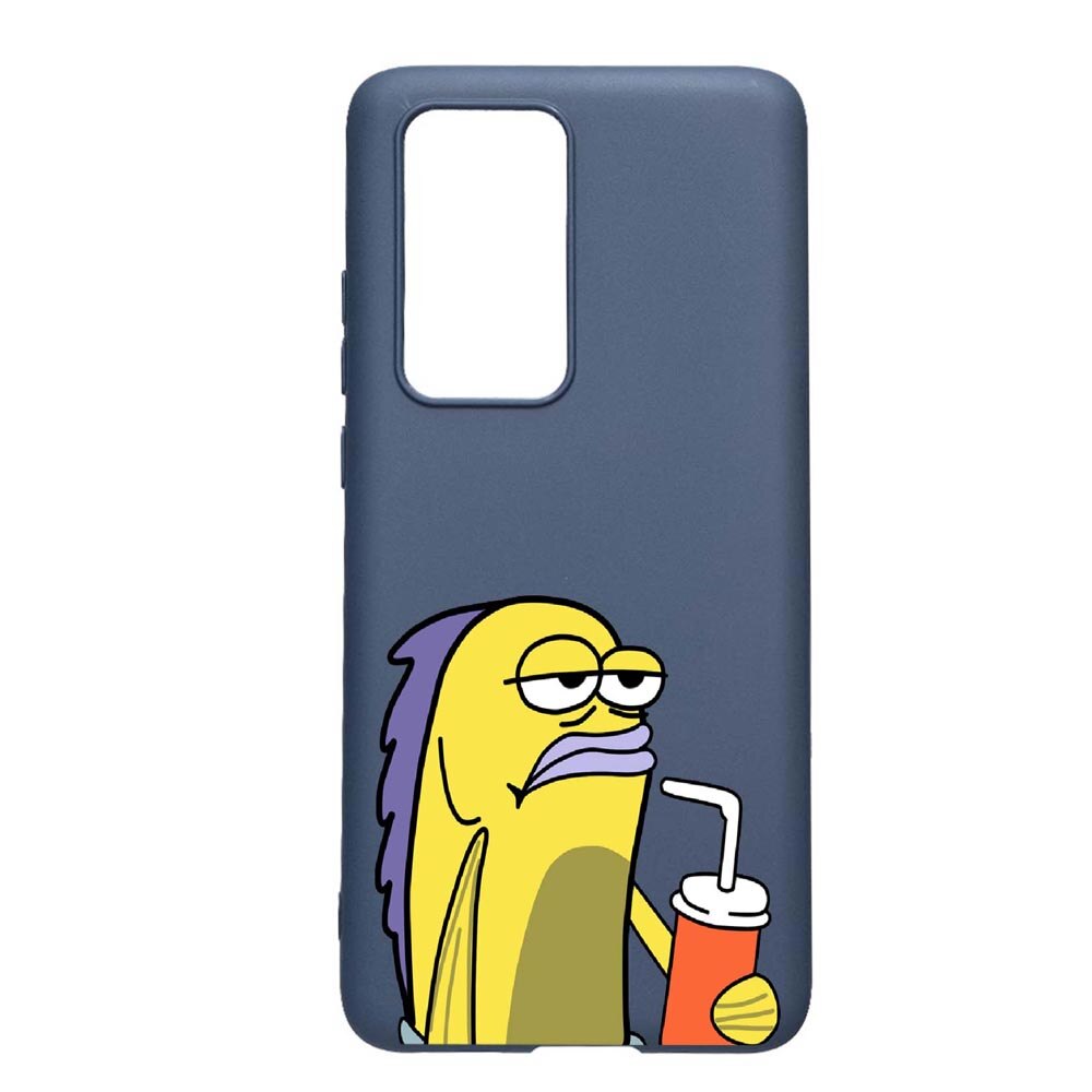 Husa Huawei P40 Pro, Meme, rezistenta la uzura, anti-alunecare, din silicon Premium, AlaskanBlue, AB652