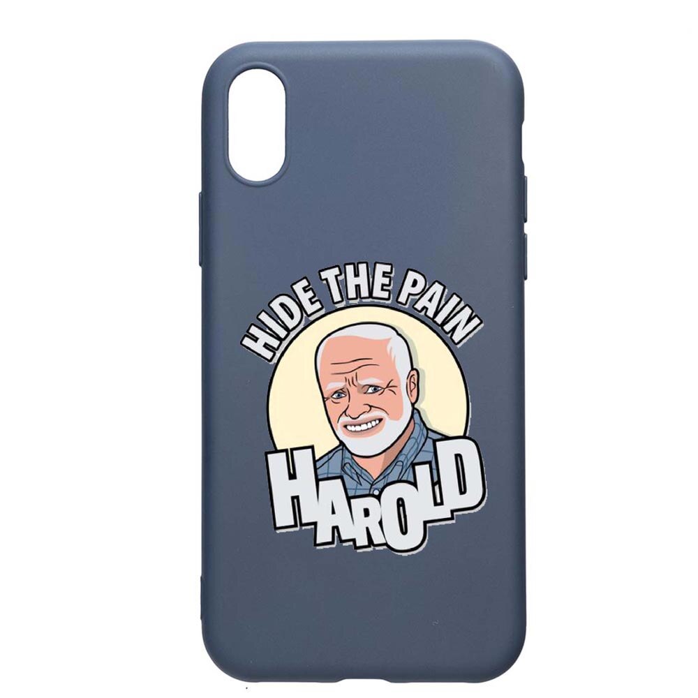 Husa Apple iPhone XR, Meme - Harold, rezistenta la uzura, anti-alunecare, din silicon Premium, AlaskanBlue, AB662