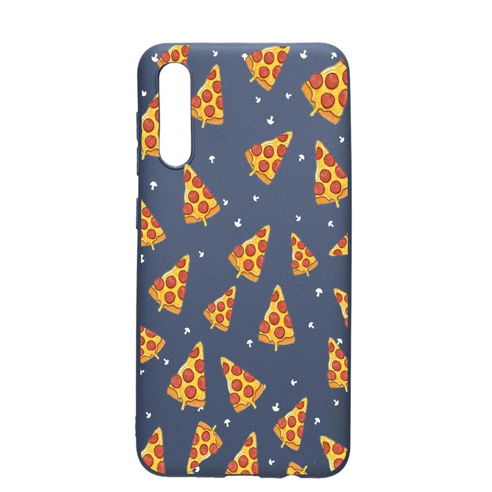 Husa Samsung Galaxy A50, Pizza, rezistenta la uzura, anti-alunecare, din silicon Premium, AlaskanBlue, AB665