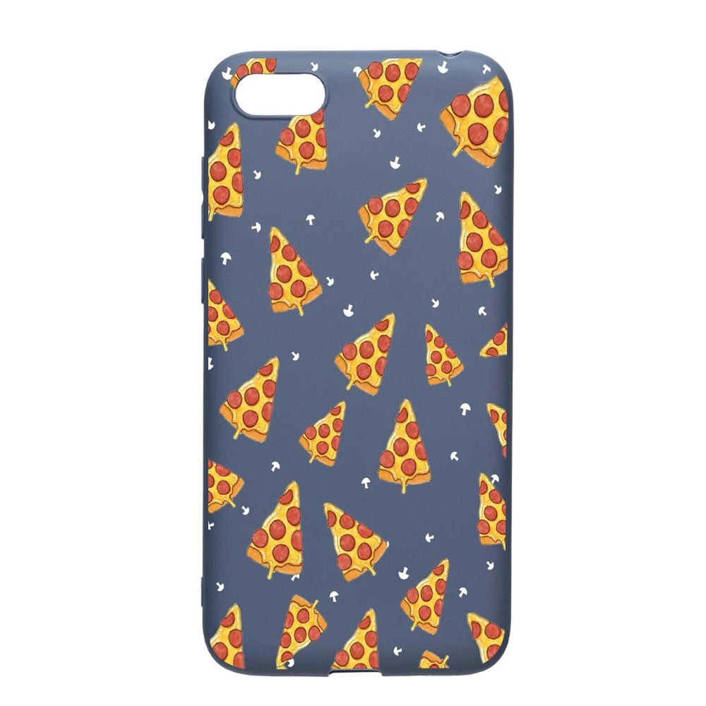 Husa Apple iPhone 6S / 6, Pizza, rezistenta la uzura, anti-alunecare, din silicon Premium, AlaskanBlue, AB665