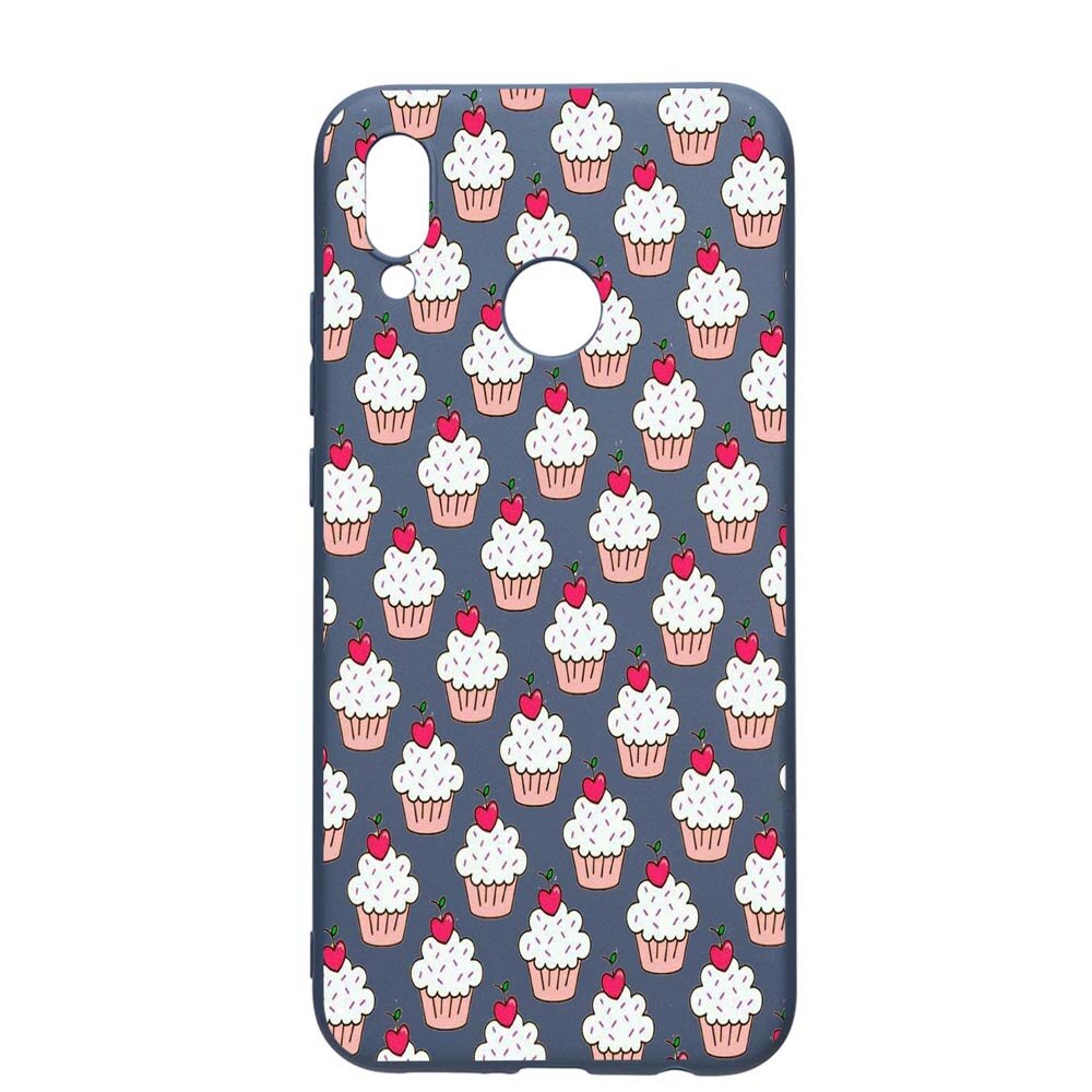 Husa Huawei P20 Lite, Muffins, rezistenta la uzura, anti-alunecare, din silicon Premium, AlaskanBlue, AB668