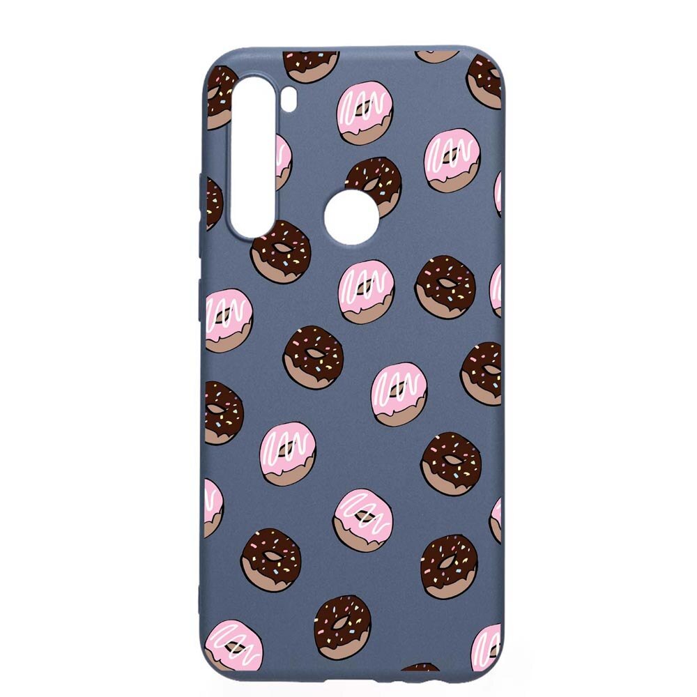 Husa Xiaomi Redmi Note 8T, Donuts, rezistenta la uzura, anti-alunecare, din silicon Premium, AlaskanBlue, AB667