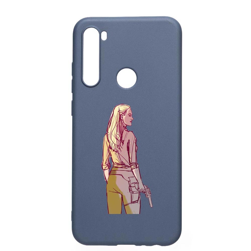 Husa Xiaomi Redmi Note 8, Westworld, Movie, rezistenta la uzura, anti-alunecare, din silicon Premium, AlaskanBlue, AB676