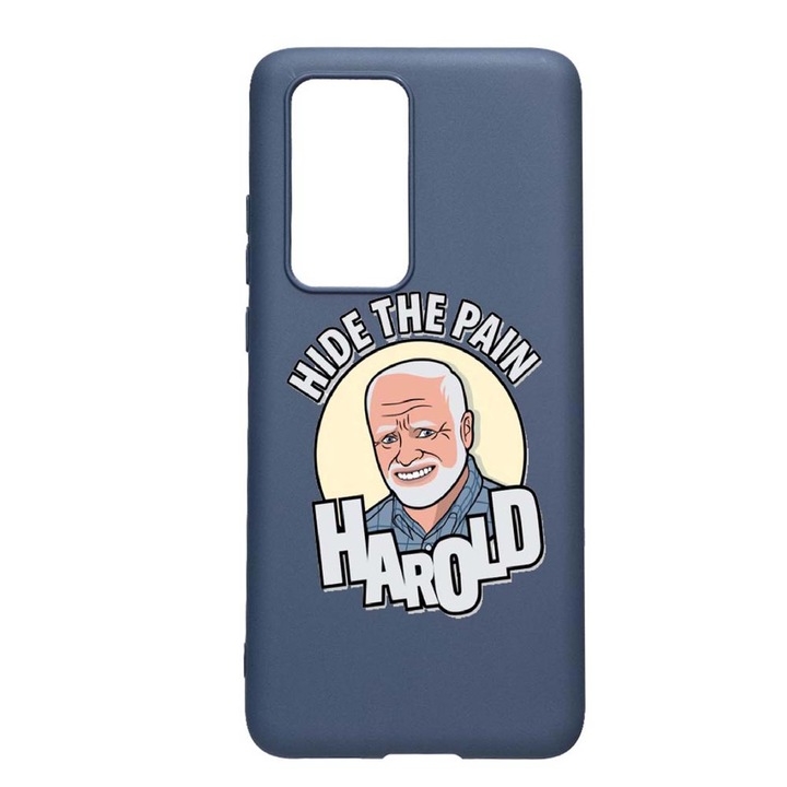 Калъф Huawei P40, Meme - Harold, Устойчив на износване, Противоплъзгащ се, Премиум силикон, AlaskanBlue, AB662