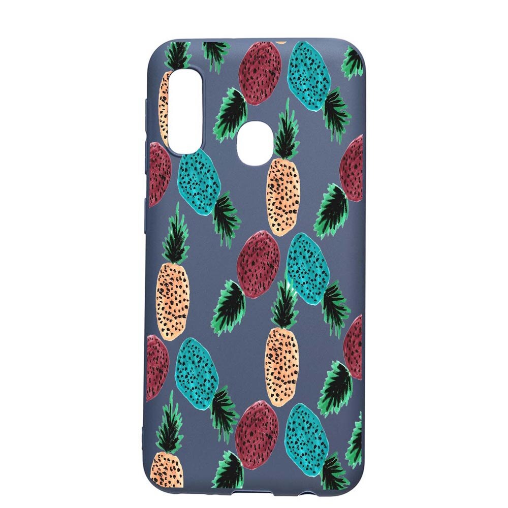 Husa Samsung Galaxy A20e, Ananas, rezistenta la uzura, anti-alunecare, din silicon Premium, AlaskanBlue, AB669
