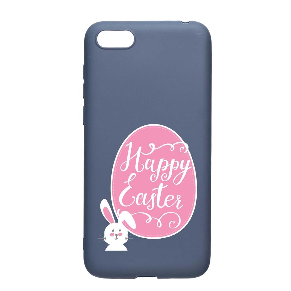 Husa Apple iPhone SE / 5S / 5, Happy Easter, rezistenta la uzura, anti-alunecare, din silicon Premium, AlaskanBlue, AB689