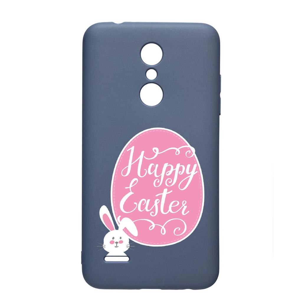 Husa LG K11 / K11 Plus / K10 2018, Happy Easter, rezistenta la uzura, anti-alunecare, din silicon Premium, AlaskanBlue, AB689