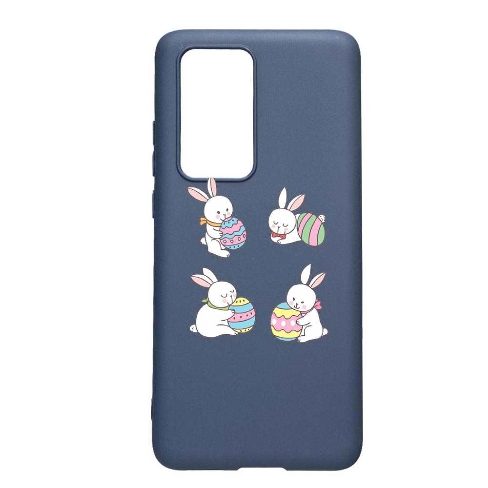 Husa Huawei P40 Pro, Easter Rabbit, rezistenta la uzura, anti-alunecare, din silicon Premium, AlaskanBlue, AB690