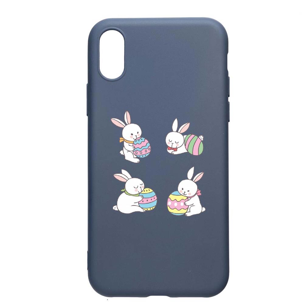 Husa Huawei Y5 2019, Easter Rabbit, rezistenta la uzura, anti-alunecare, din silicon Premium, AlaskanBlue, AB690