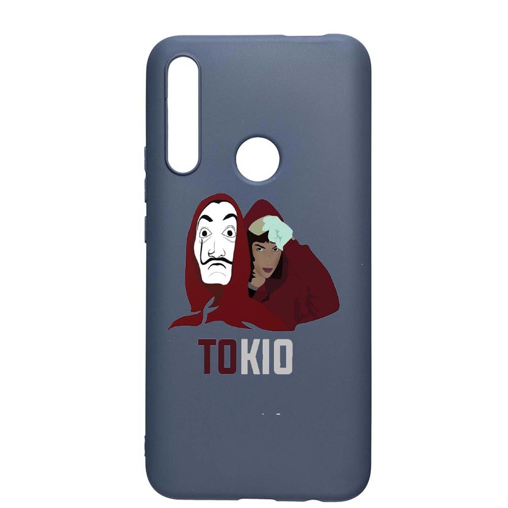 Husa Huawei P Smart Z, La Casa De Papel - Tokyo, rezistenta la uzura, anti-alunecare, din silicon Premium, AlaskanBlue, AB710