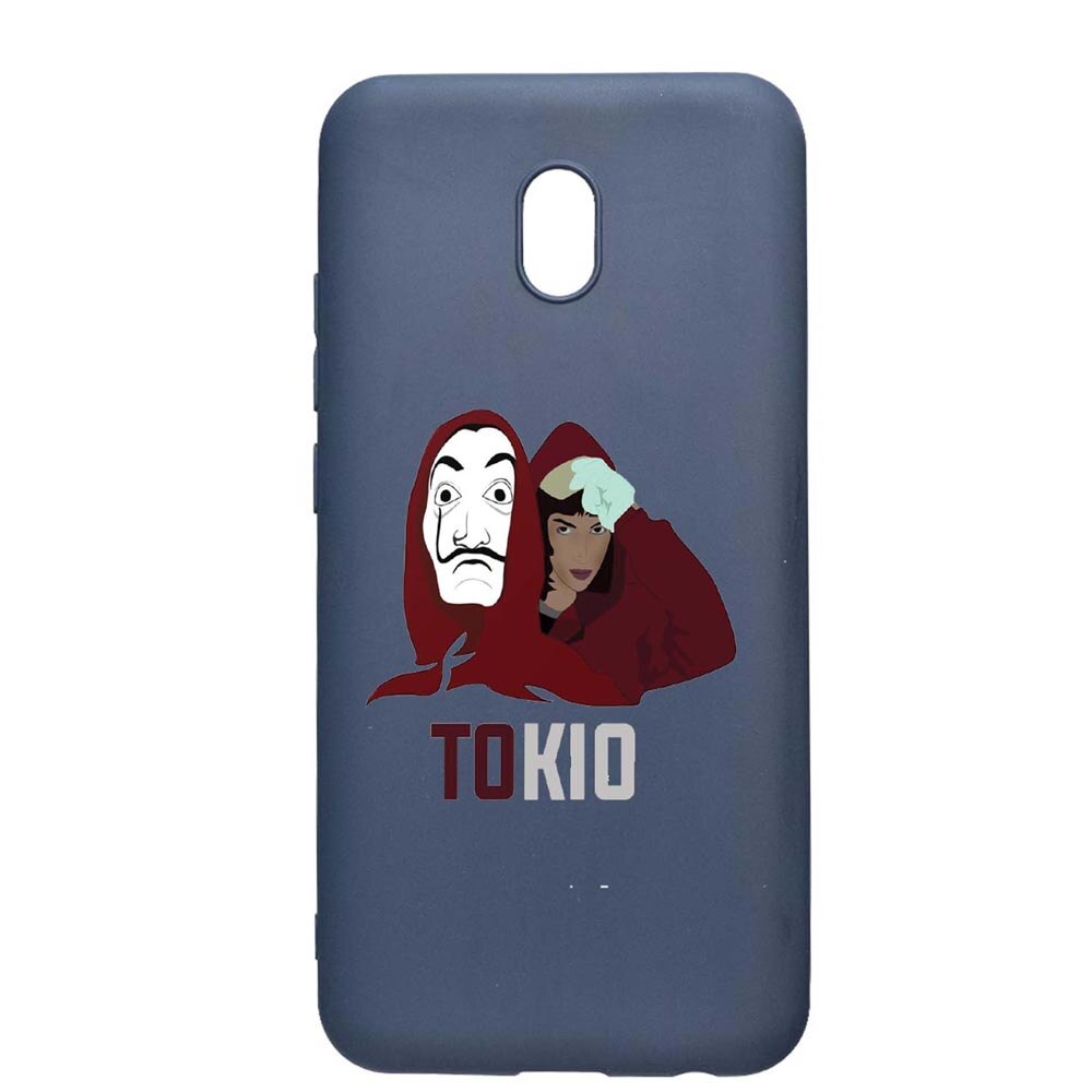 Husa Xiaomi Redmi 8A, La Casa De Papel - Tokyo, rezistenta la uzura, anti-alunecare, din silicon Premium, AlaskanBlue, AB710