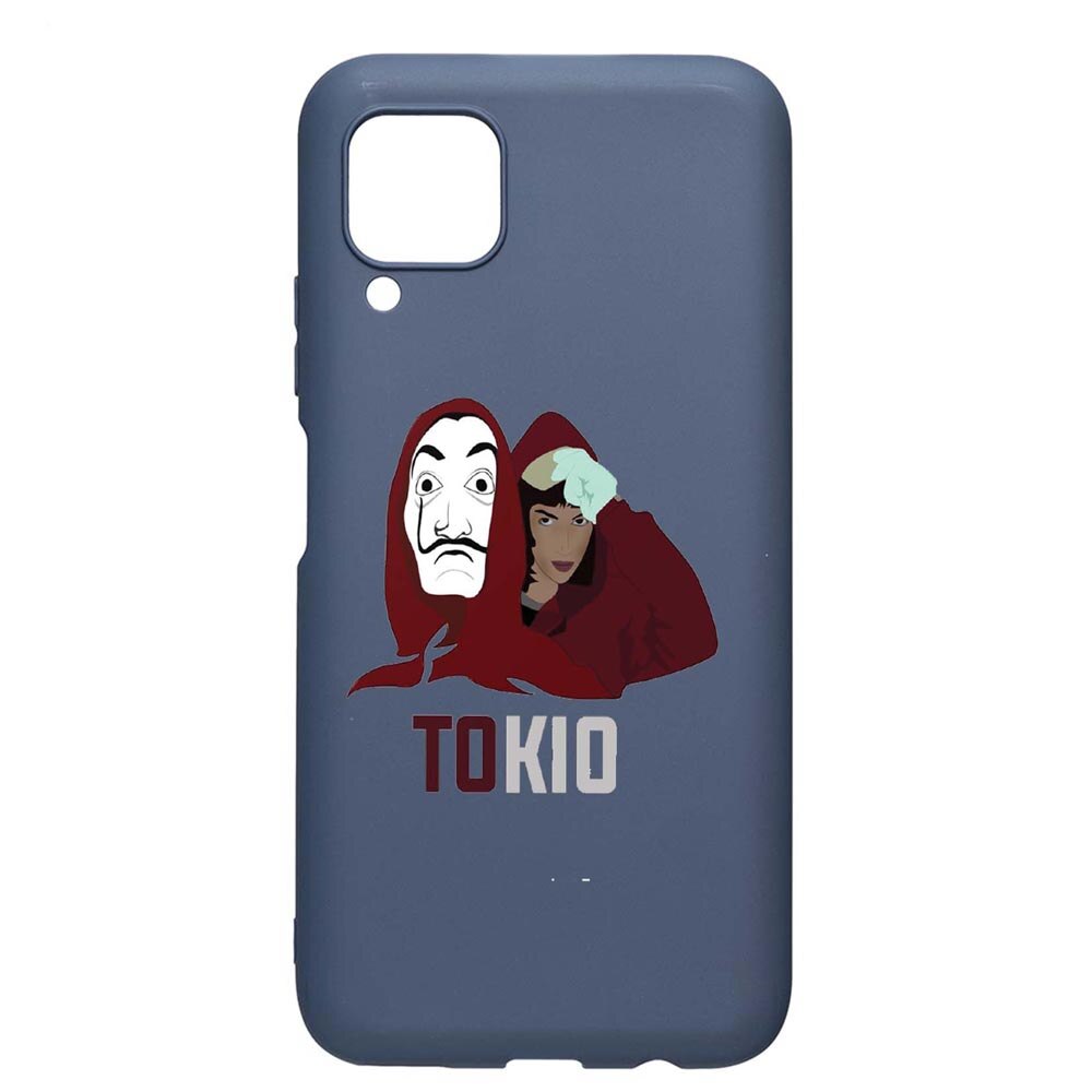 Husa Huawei P40 Lite, La Casa De Papel - Tokyo, rezistenta la uzura, anti-alunecare, din silicon Premium, AlaskanBlue, AB710