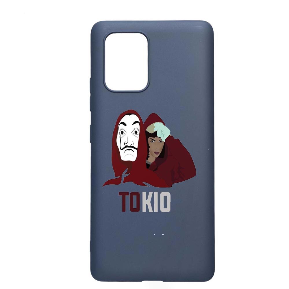 Husa Samsung Galaxy A71, La Casa De Papel - Tokyo, rezistenta la uzura, anti-alunecare, din silicon Premium, AlaskanBlue, AB710