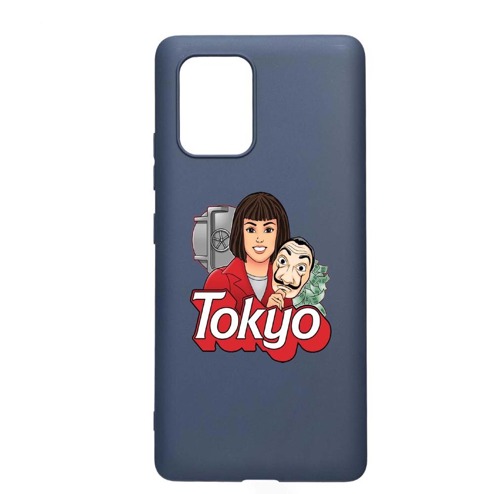 Husa Samsung Galaxy A71, La Casa De Papel - Tokyo, rezistenta la uzura, anti-alunecare, din silicon Premium, AlaskanBlue, AB717