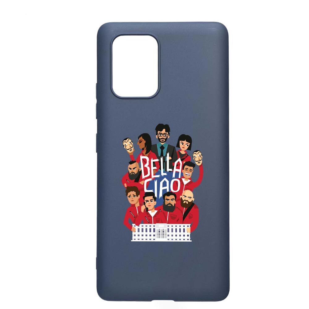 Husa Samsung Galaxy A71, La Casa De Papel - Ciao Bella, rezistenta la uzura, anti-alunecare, din silicon Premium, AlaskanBlue, AB718