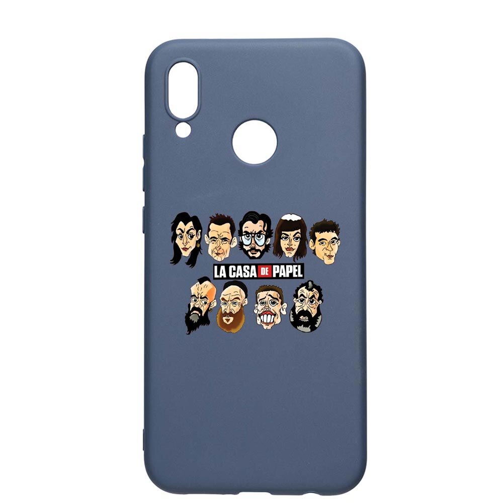 Husa Huawei P20 Lite, La Casa De Papel, rezistenta la uzura, anti-alunecare, din silicon Premium, AlaskanBlue, AB713