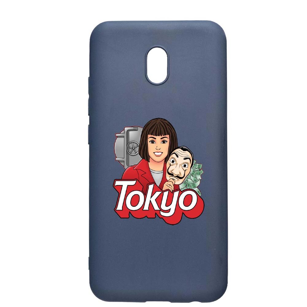 Husa Xiaomi Redmi 8A, La Casa De Papel - Tokyo, rezistenta la uzura, anti-alunecare, din silicon Premium, AlaskanBlue, AB717