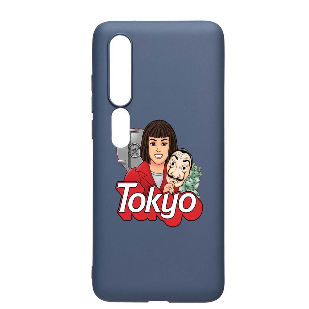 Husa Xiaomi Mi 10 / Mi 10 Pro, La Casa De Papel - Tokyo, rezistenta la uzura, anti-alunecare, din silicon Premium, AlaskanBlue, AB717