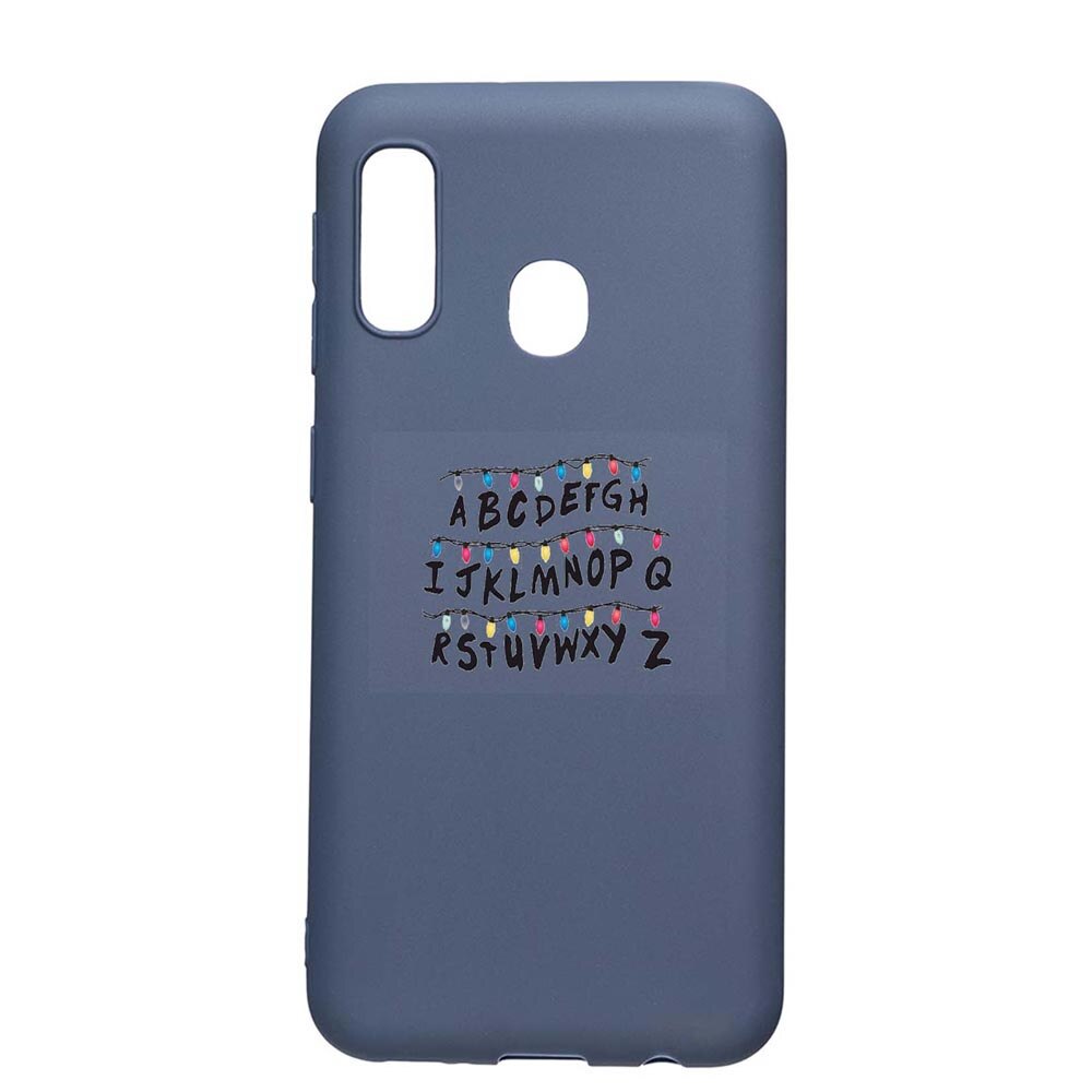 Husa Samsung Galaxy A20e, Stranger Things, rezistenta la uzura, anti-alunecare, din silicon Premium, AlaskanBlue, AB720