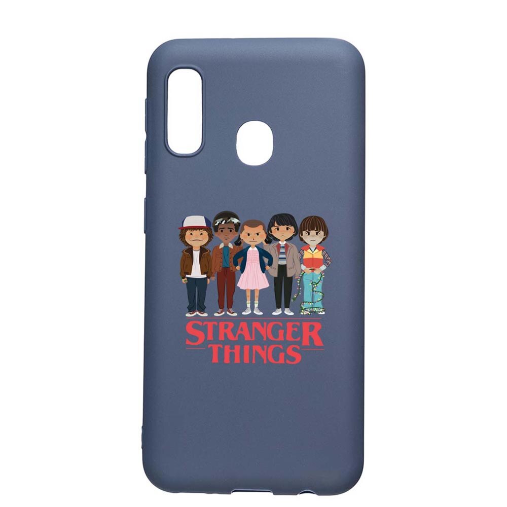 Husa Samsung Galaxy A20e, Stranger Things, rezistenta la uzura, anti-alunecare, din silicon Premium, AlaskanBlue, AB722