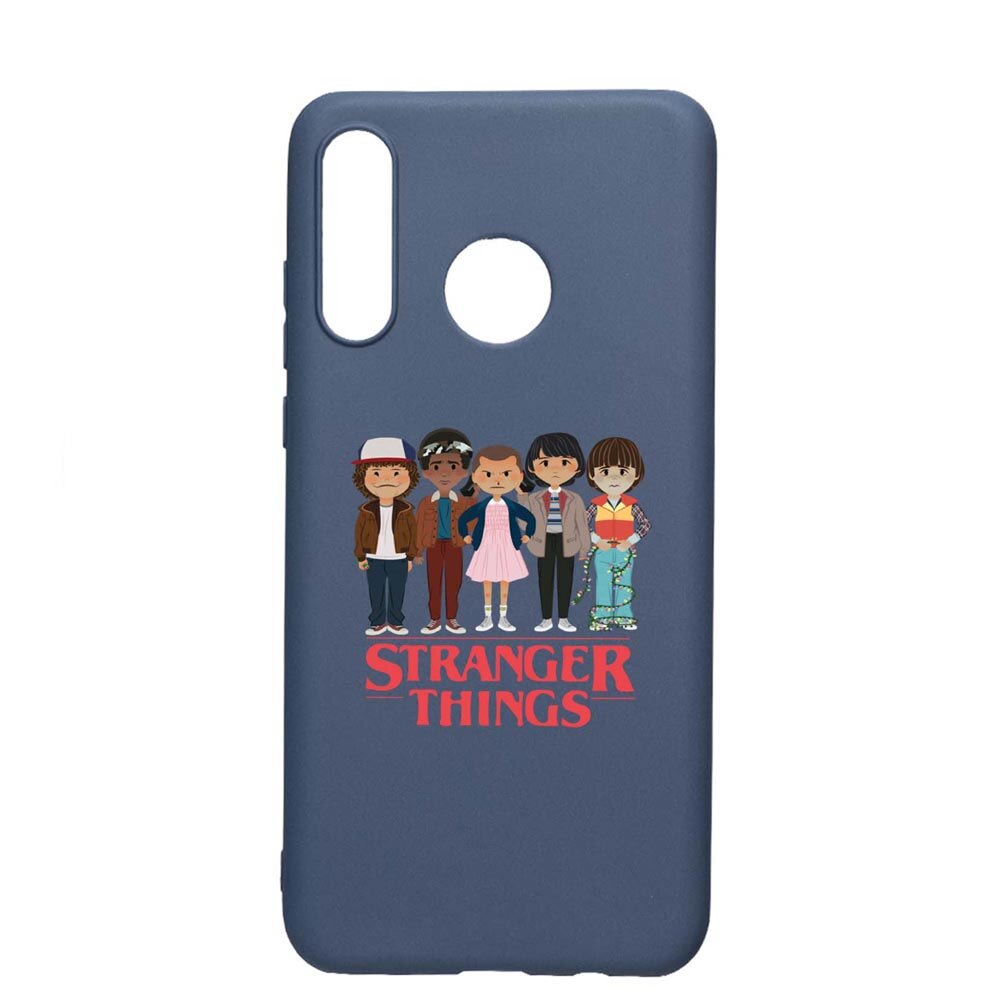 Husa Huawei P30 Lite, Stranger Things, rezistenta la uzura, anti-alunecare, din silicon Premium, AlaskanBlue, AB722
